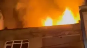 Fire Breaks Out in Vacated Urban Transformation Building in Istanbul’s Esenler District