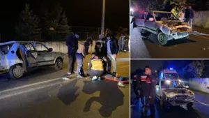 Four Injured, One Critical After Vehicle Overturns in Late-Night Accident in Güveççi Neighborhood